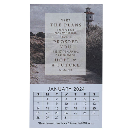 2024 I Know the Plans Mini Magnetic Calendar - Jeremiah 29:11