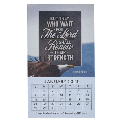 2024 Wait For The LORD Mini Magnetic Calendar - Isaiah 40:31