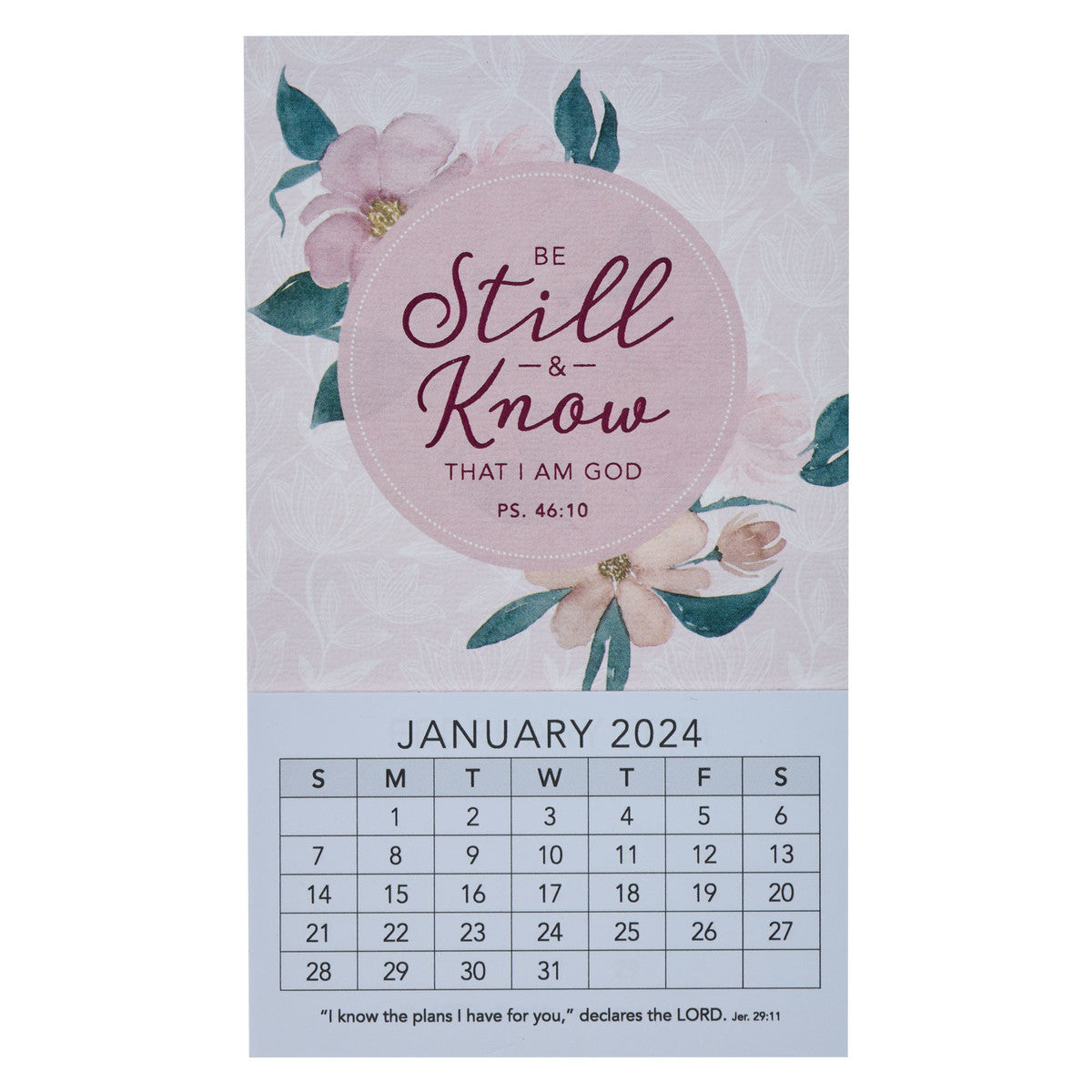2024 Be Still and Know Mini Magnetic Calendar - Psalm 46:10