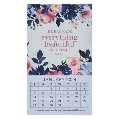 2024 Beautiful in its Time Mini Magnetic Calendar - Ecclesiastes 3:11