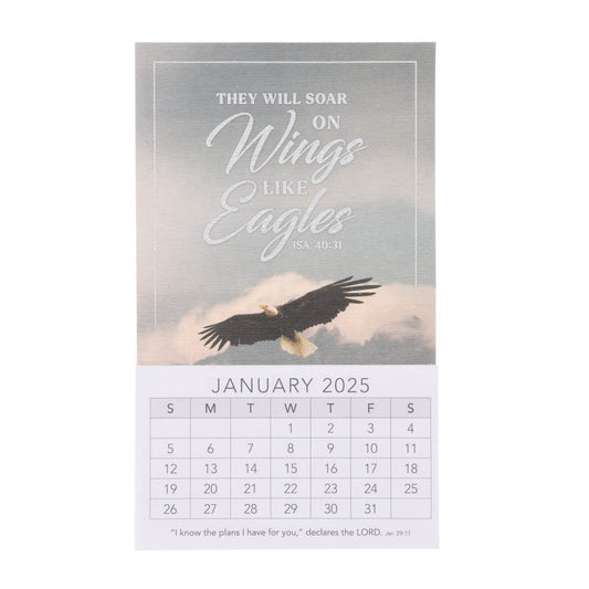 Wings Like Eagles 2025 Mini Magnetic Calendar - Isaiah 40:31