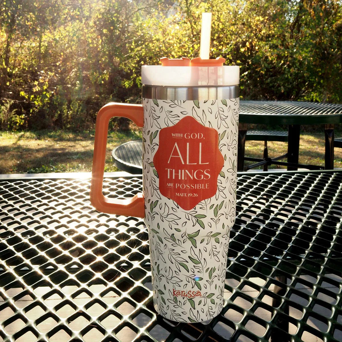 30 oz Stainless Steel Mug With Straw All Things