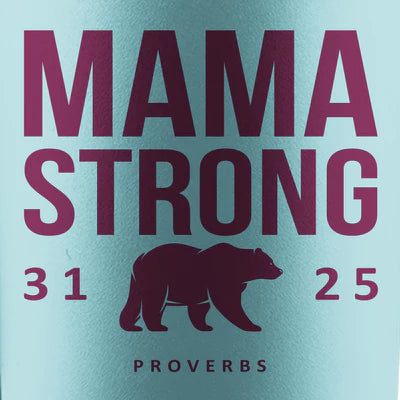 40 oz Stainless Steel Mug With Straw Mama Strong Bear