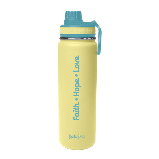 Kerusso 24 oz Stainless Steel Bottle Faith Hope Love