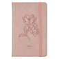 Trust Mottled Blush Faux Leather Hardcover Notebook with Elastic Band Closure