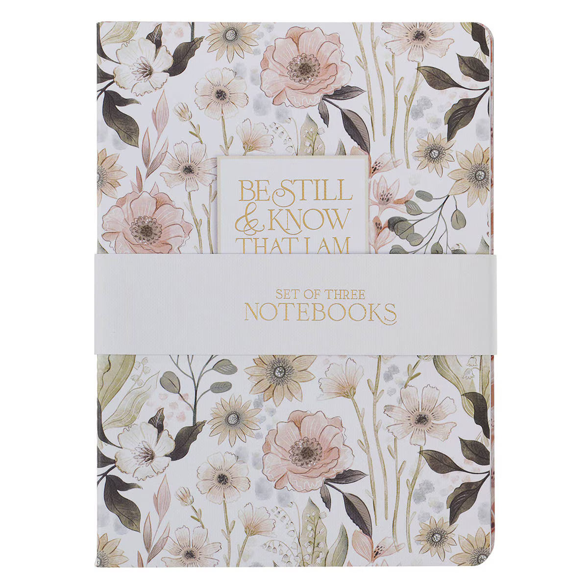 Be Still Teal Meadow Large Notebook Set - Psalm 46:10