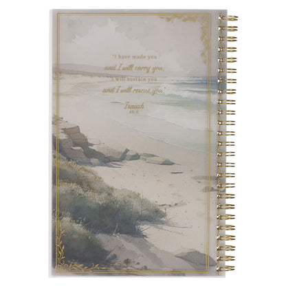 Footprints in the Sand Spiral-bound Notebook - Isaiah 46:4