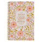 Trust In The Lord Coral Cascade soft Cover Spiral Notebook - Isaiah 40:31 Image FeatureA