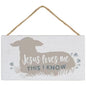 Hanging Sign-Jesus Loves Me Lamb
