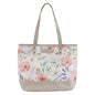 Love is Patient Coral Poppy Canvas Tote Bag