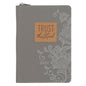 2027 Trust in the Lord Soft Gray Faux Leather Executive Planner with Zipper Closure - Proverbs 3:5