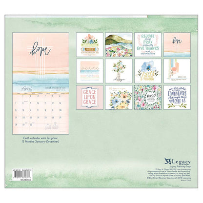 2024 Legacy Grace Upon Grace - Scripture - Deluxe Wall Calendar