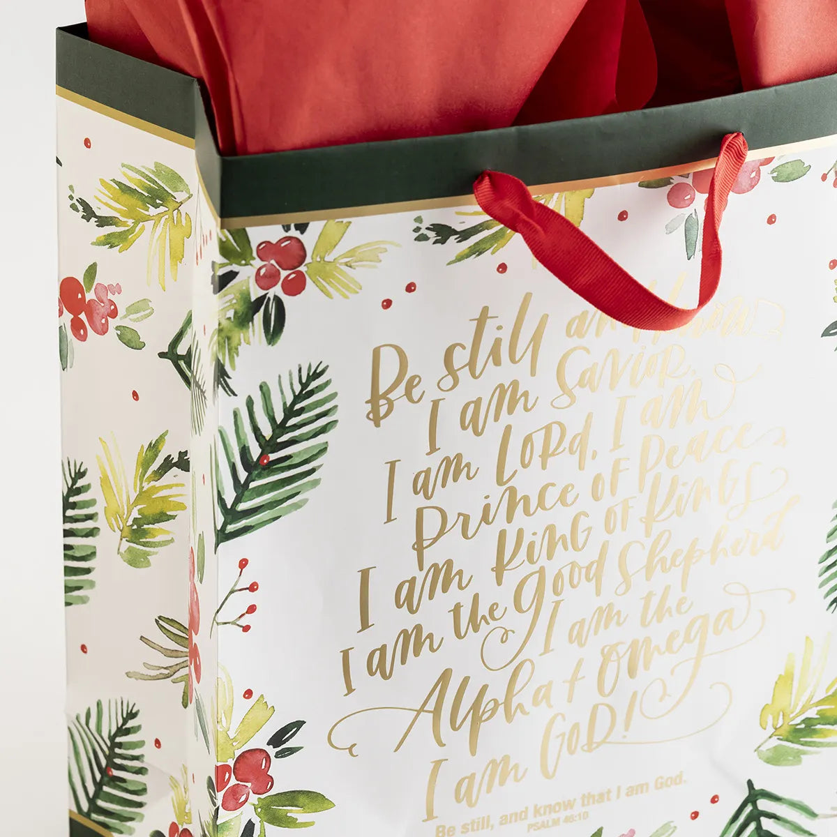 Be Still - Large Christmas Gift Bag with Tissue