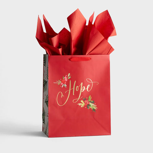 Hope - Large Christmas Gift Bag with Tissue