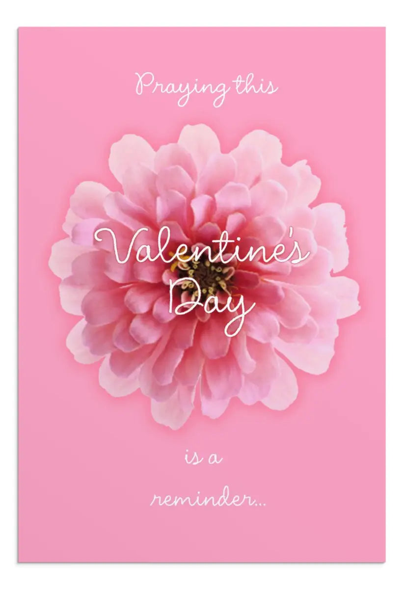 Valentine's Day - Pink Flowers - 12 Boxed Cards and Envelopes, KJV