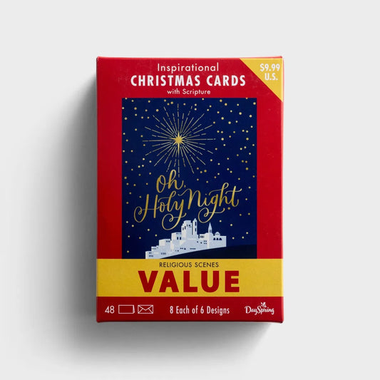 Value Box - 48 Assorted Christmas Boxed Cards - Religious Scenes