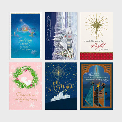 Value Box - 48 Assorted Christmas Boxed Cards - Religious Scenes