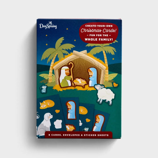 Nativity - 8 Interactive Sticker Christmas Boxed Cards