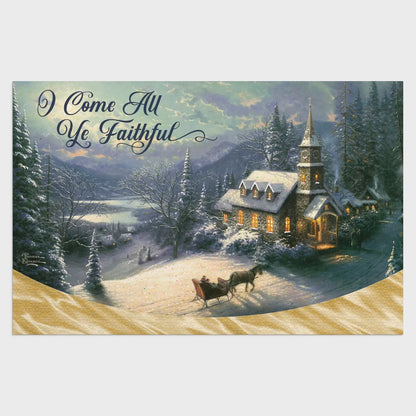 Thomas Kinkade - O Come All Ye Faithful - 18 Christmas Boxed Cards, NCV