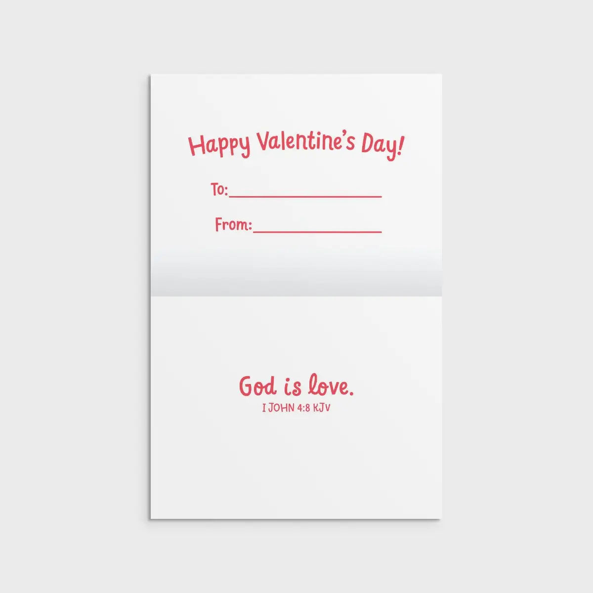 God Made Just One - Valentine's Day - 32 Children's Valentine's Cards