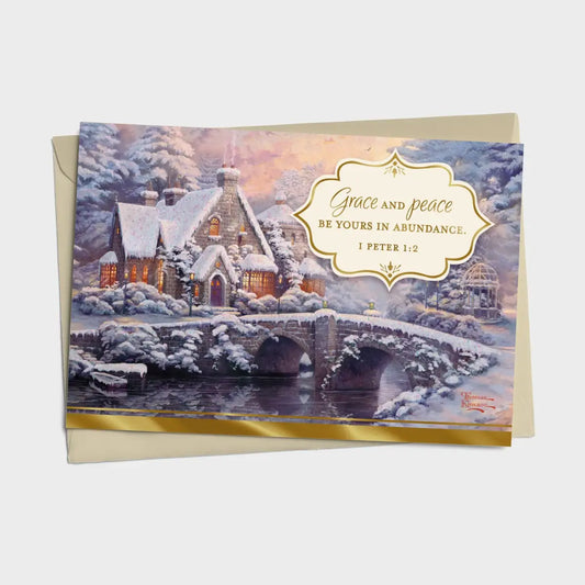 Thomas Kinkade - Grace and Peace Be Yours - 18 Christmas Boxed Cards