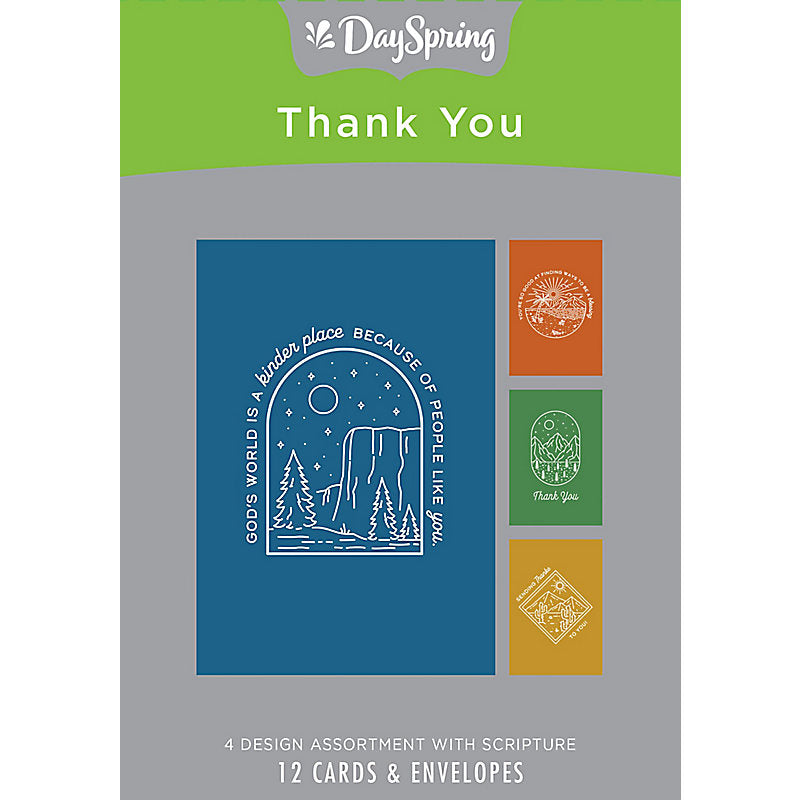 Boxed Cards: Thank You - Simple Outdoor Scenes