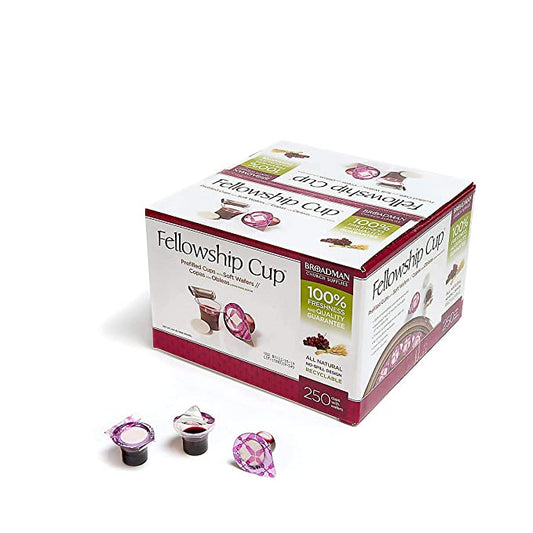 Broadman Church Supplies Pre-filled Communion Fellowship Cup, Juice and Wafer Set, 250 Count
