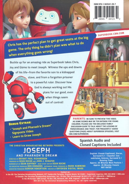 Superbook: Joseph and Pharaoh's Dream, DVD