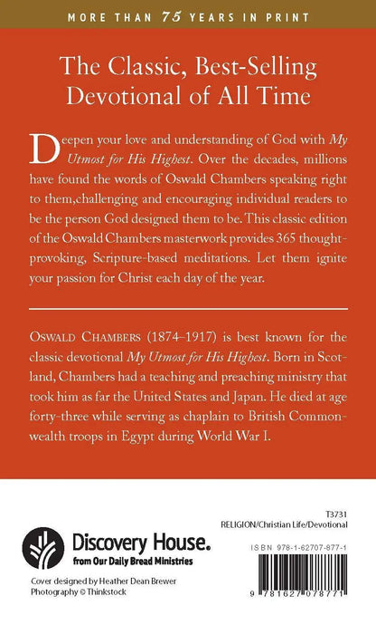 My Utmost for His Highest: Classic Language Paperback