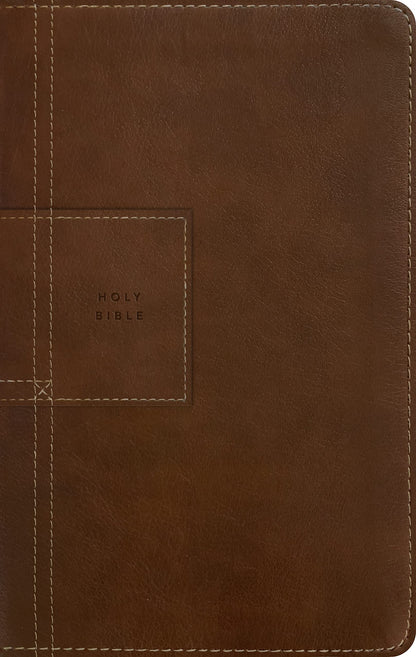 NLT Thinline Reference Zipper Bible, Filament Enabled Edition (LeatherLike, Atlas Rustic Brown)