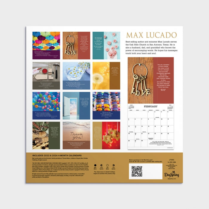 Max Lucado - Dios está cerca - Calendario de pared 2023