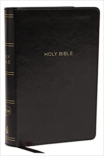 NKJV, Reference Bible, Compact Large Print, Leathersoft, Black, Red Letter, Comfort Print: Holy Bible, New King James Version