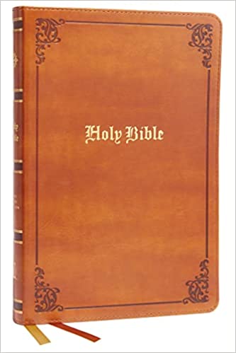 KJV, Thinline Bible, Letra grande, Serie vintage, Leathersoft, Tan, Red Letter, Comfort Print: Holy Bible, King James Version