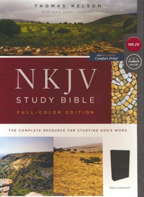 NKJV Study Bible Full Color Edition Black Imitation Thomas Nelson