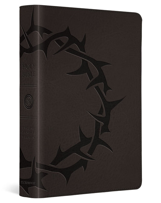 ESV Large Print Compact Bible (TruTone, Charcoal, Crown Design)