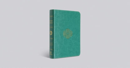 ESV Large Print Compact Bible (TruTone, Teal, Bouquet Design)