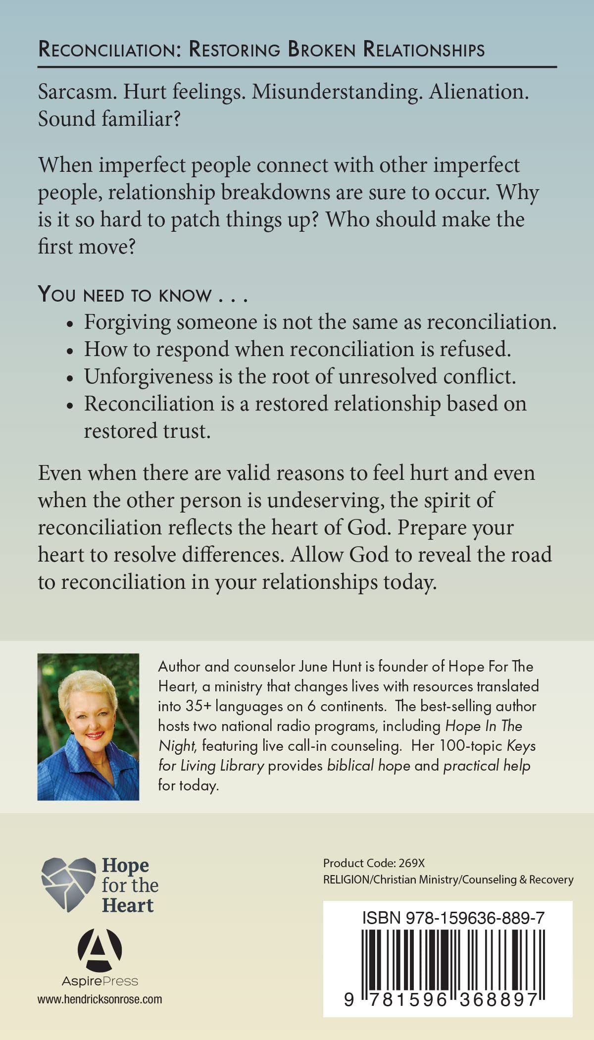 Reconciliation: Restoring Broken Relationships (Hope for the Heart)