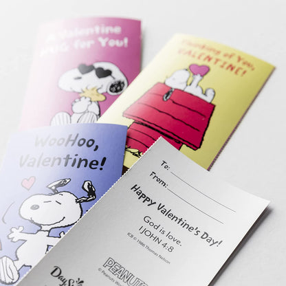 Peanuts - Valentine's Day - Inspirational Boxed Cards - Bonus Stickers