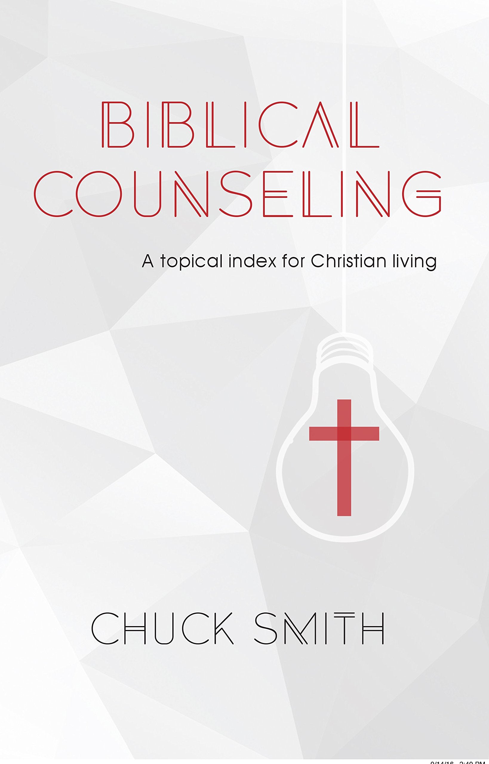 Presented by the Word for Today, Biblical Counseling: A topical index for Christian living, by Pastor Chuck Smith,  is a compilation of over 200 topics such as: depression, suicide, addiction, forgiveness, loneliness, temptation, and many others. 