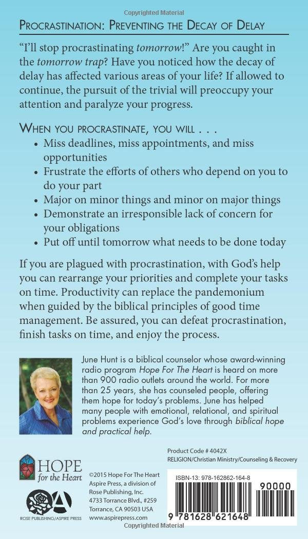 Procrastination: Preventing the Decay of Delay (Hope for the Heart)