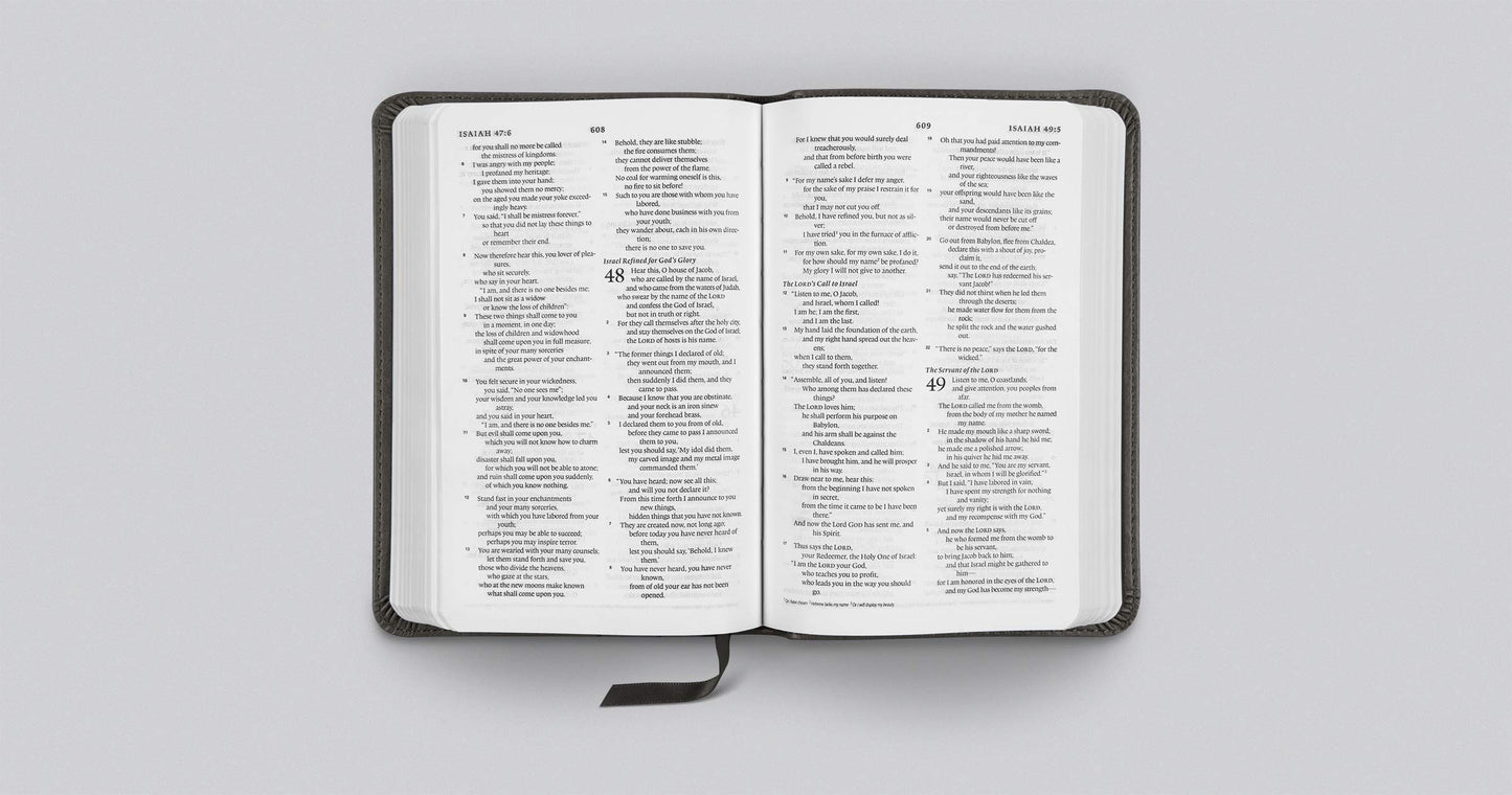 ESV Compact Bible (TruTone, Charcoal, Crown Design)