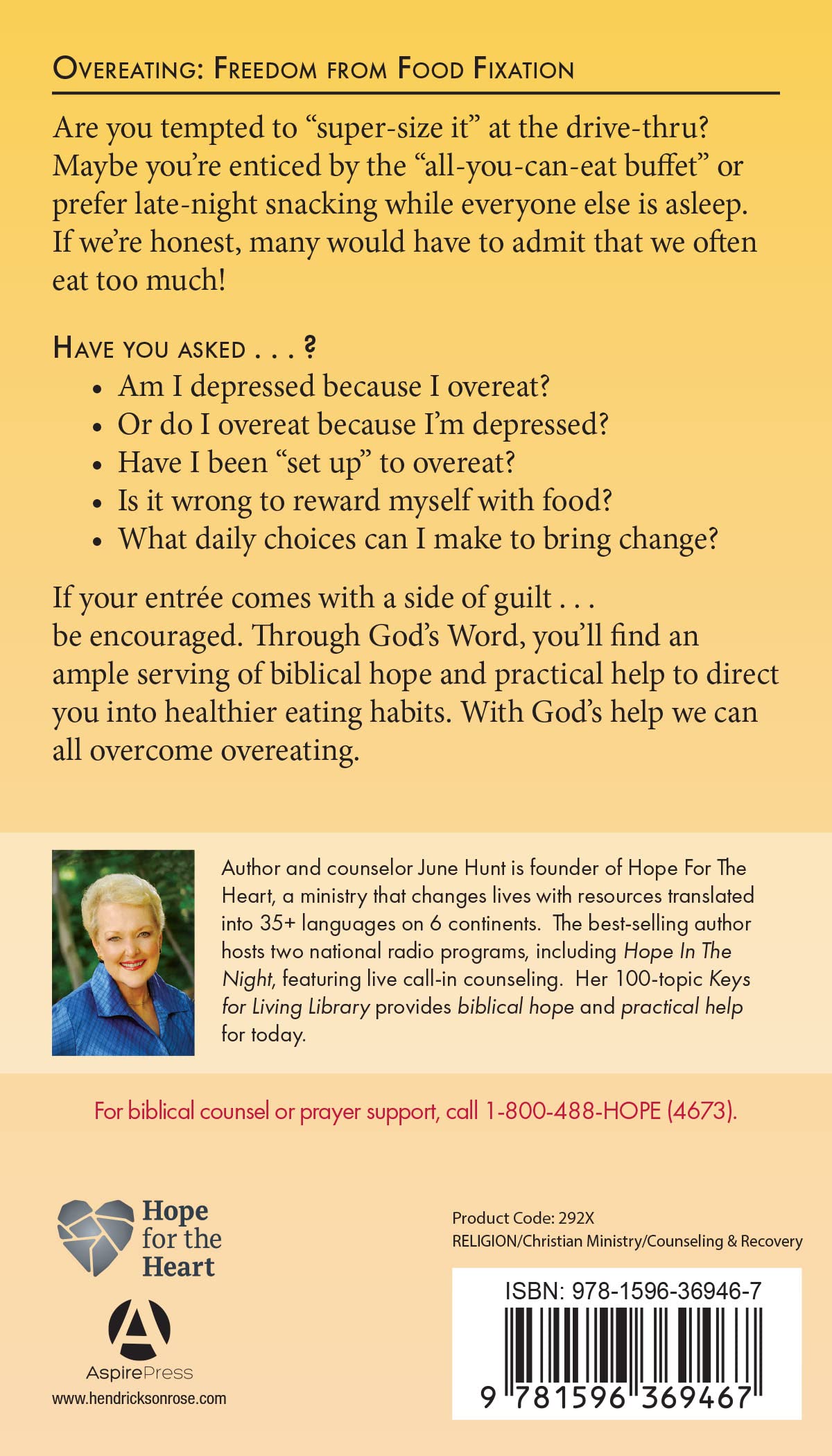 Overeating: Freedom from Food Fixation (Hope for the Heart)