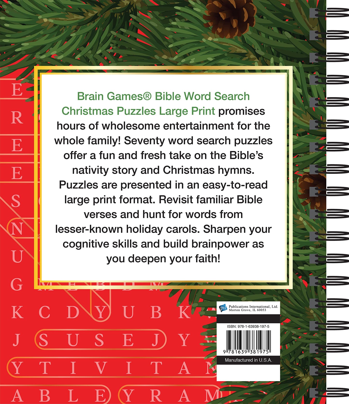 Brain Games - Bible Word Search: Christmas Puzzles - Large Print