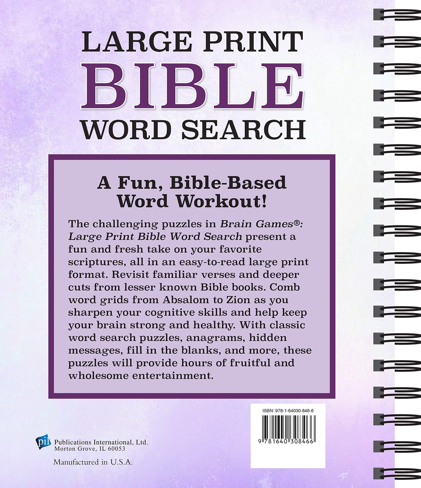 Brain Games - Large Print Bible Word Search