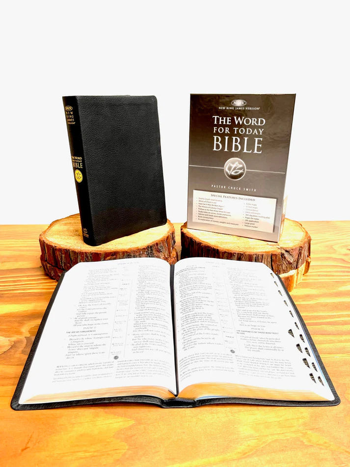 NKJV Word For Today Bible Black Genuine Leather