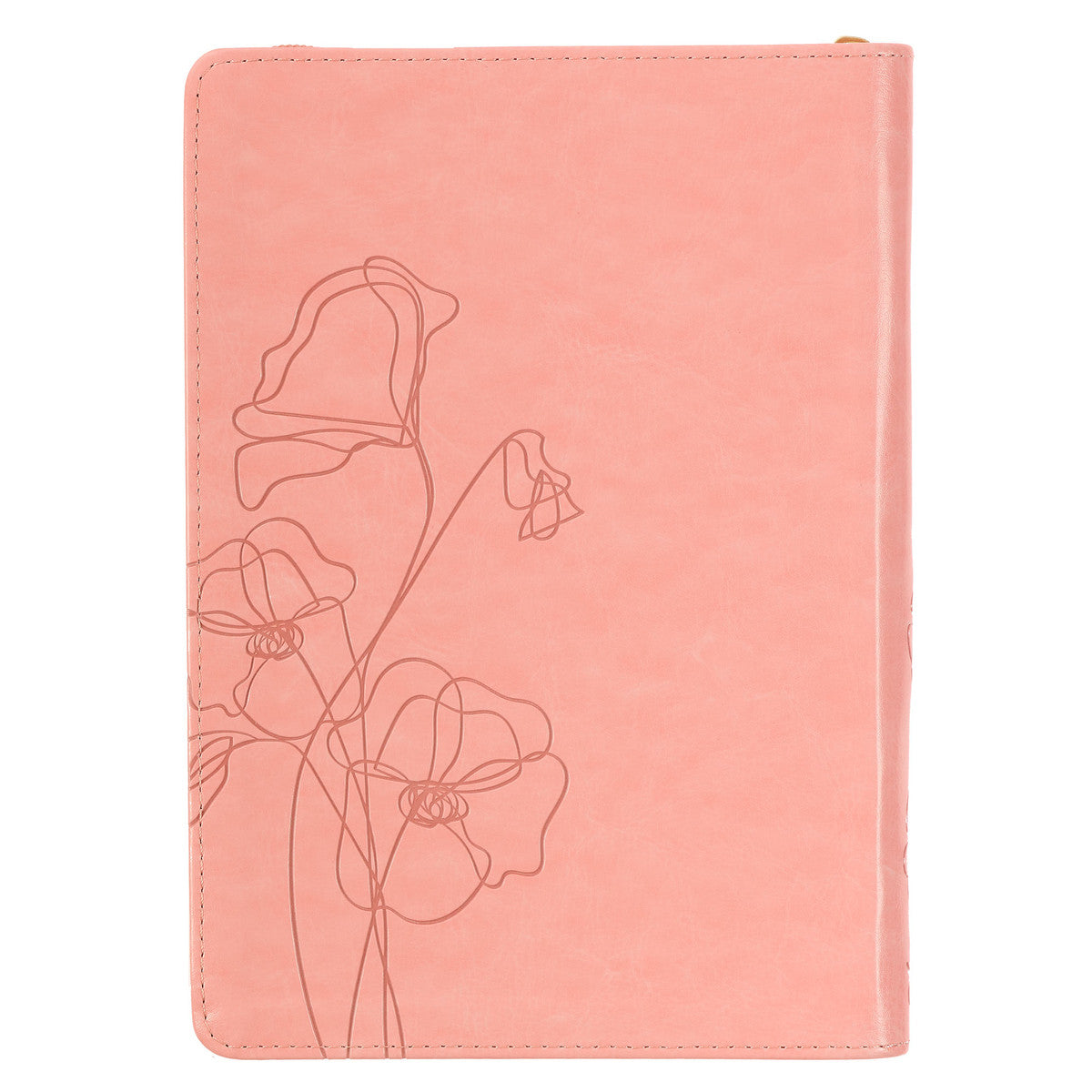 Mercy Blossom Pink Faux Leather Journal with Zipper Closure