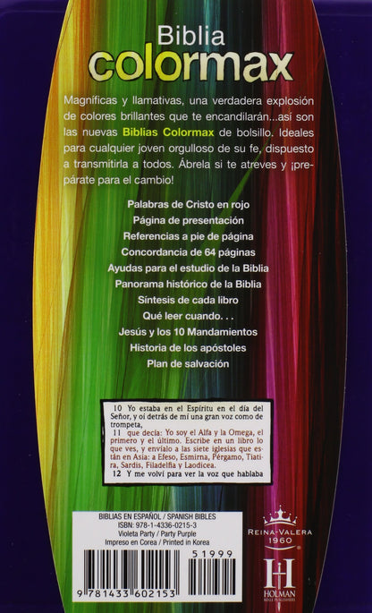 RVR 1960 Biblia Colormax, partido violeta imitación piel (Spanish Edition)