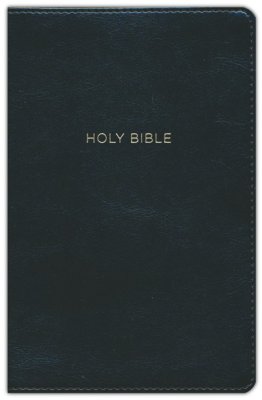 NKJV, Deluxe Reference Bible, Compact Large Print, Leathersoft, Black, Red Letter, Comfort Print
