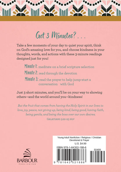 Elige la amabilidad: Devocionales de 3 minutos para chicas adolescentes
