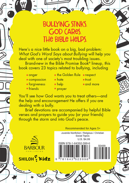 Lo que dice la Palabra de Dios sobre el acoso escolar: El libro de promesas bíblicas para niños